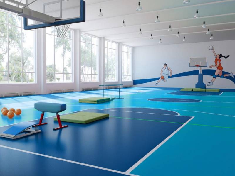 Линолеум SPORT ACTION 65 Дизайн - СИНИЙ 7004